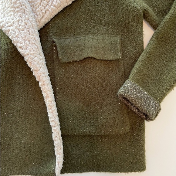 Zara Knit Scherling Oversized Coat Women’s Size Small - Picture 7 of 11